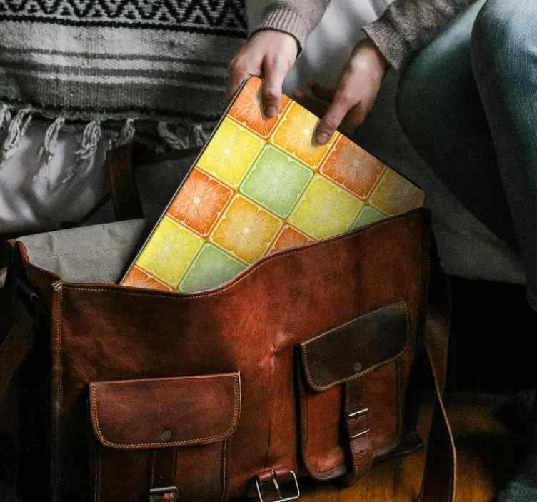 노트북용 스킨 감귤 패턴 타일 - TenStickers