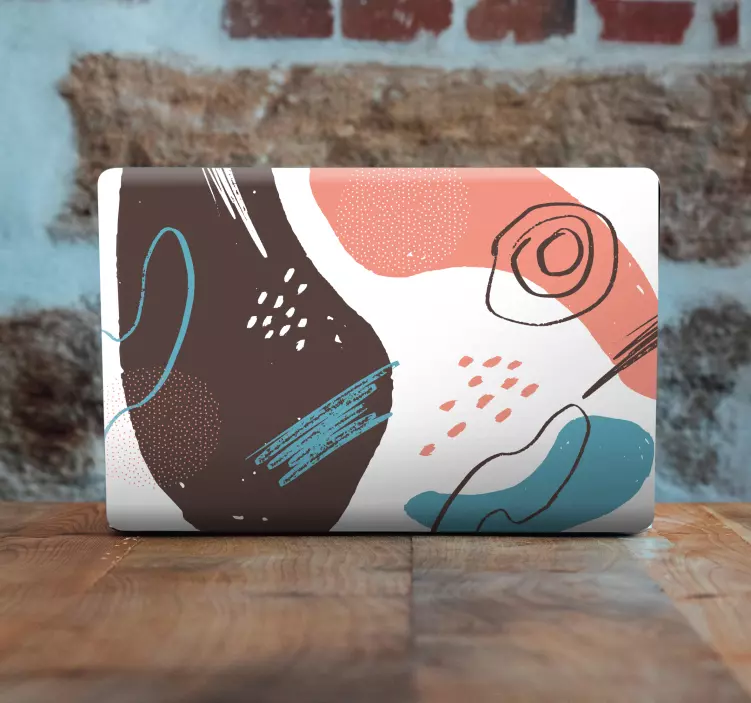 노트북용 스킨 다채로운 추상적인 모양 - TenStickers