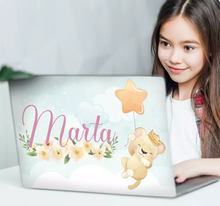 노트북용 스킨 귀여운 사자 캐릭터 - TenStickers