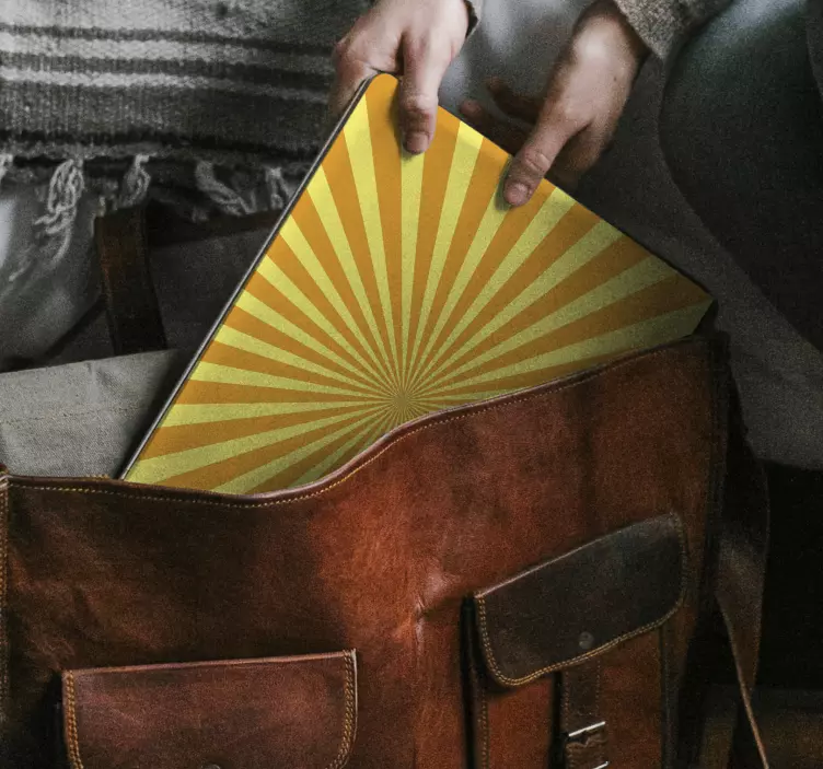 노트북용 스킨 방사형 선버스트 패턴 - TenStickers