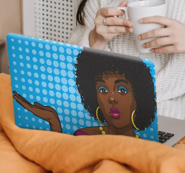 노트북용 스킨 세련된 여성 초상화 - TenStickers