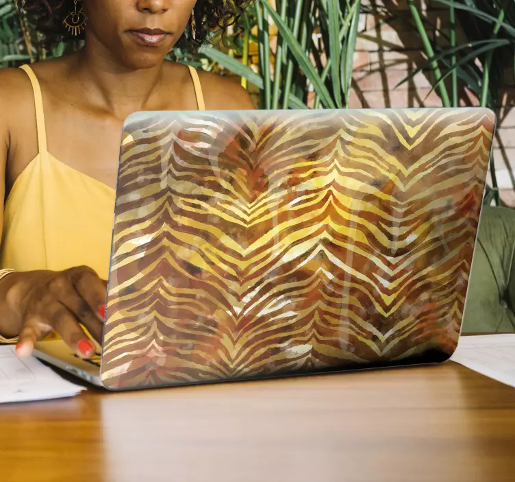 노트북용 스킨 호랑이 줄무늬 모티브 - TenStickers