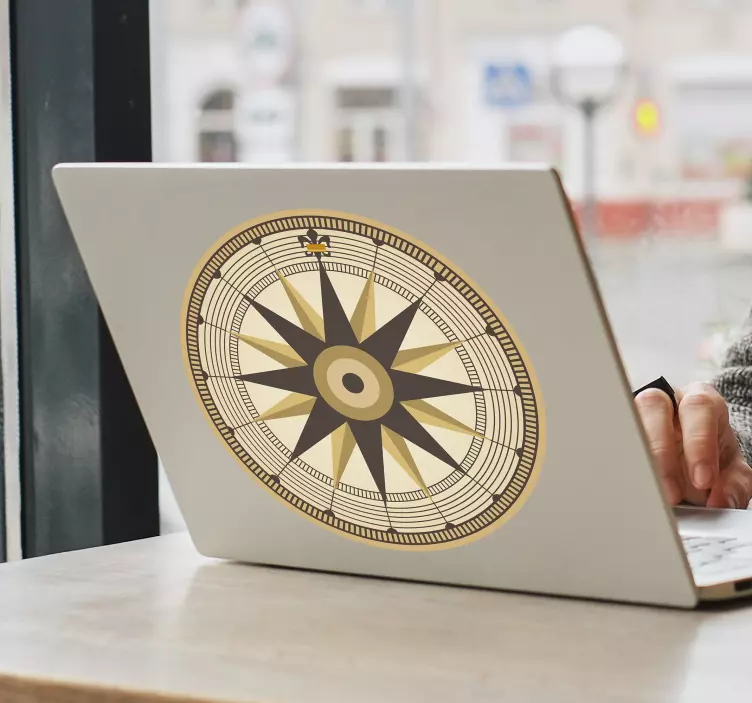 노트북 스티커 나침반 장식 심볼 - TenStickers