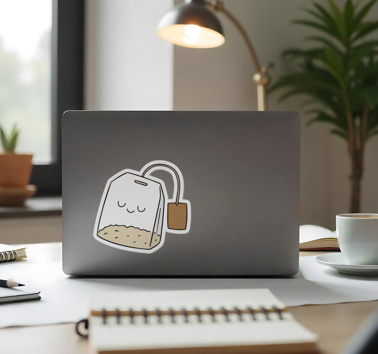 노트북 스티커 해피 티백 - TenStickers