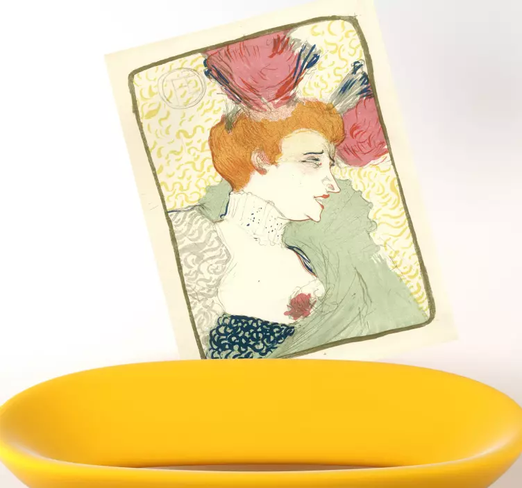 로트렉 초상화 벽 스티커 - TenStickers