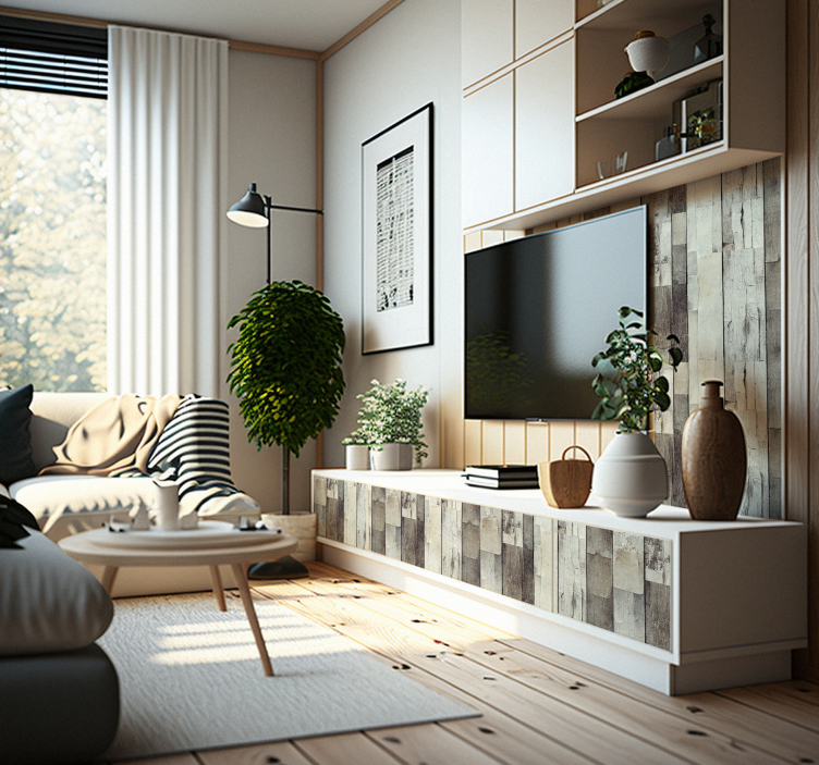 가구 스티커 밝은 나이 많은 목재 - TenStickers