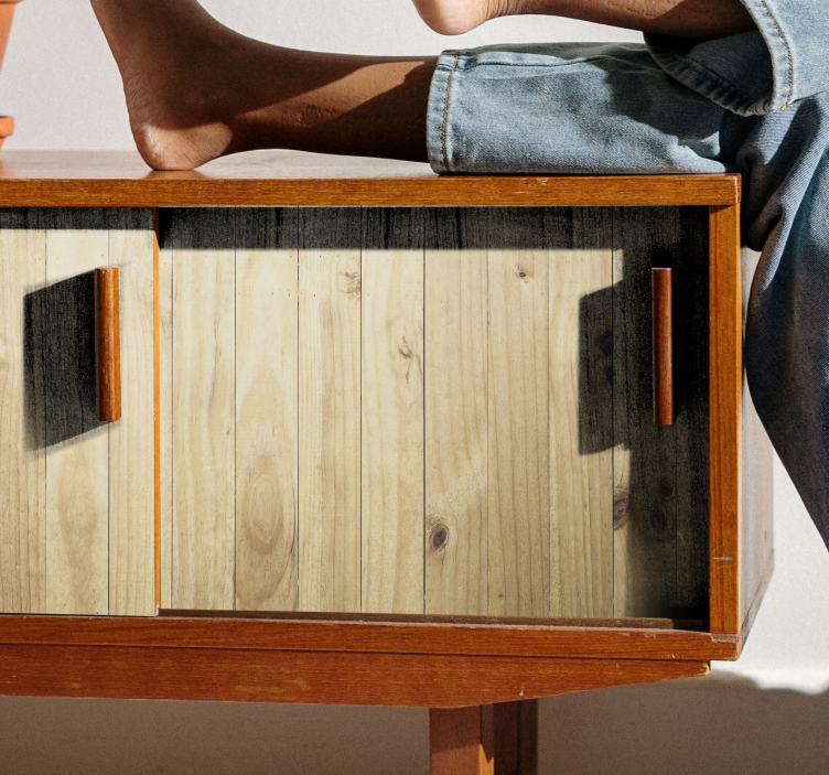 가벼운 나무 패턴 가구 스티커 - TenStickers