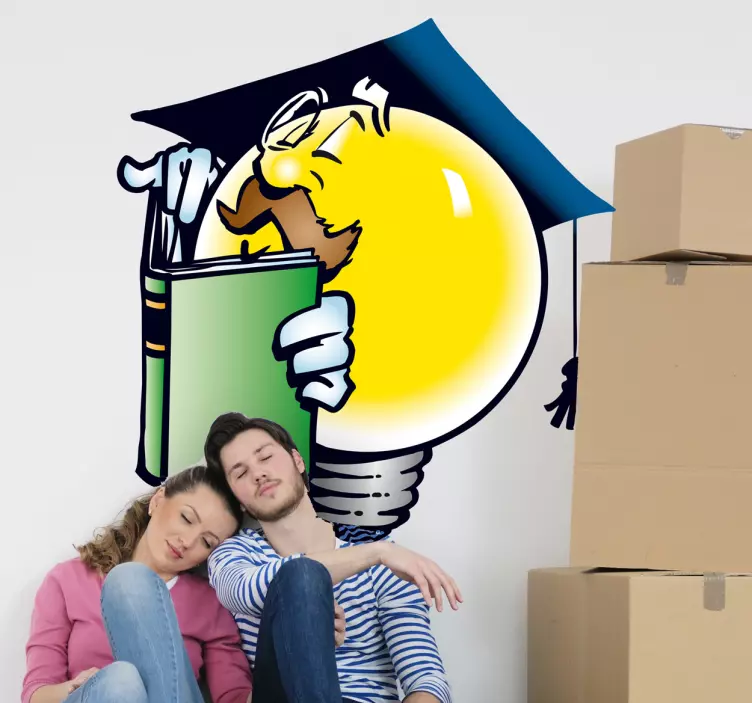 전구 교사 아이 스티커 - TenStickers