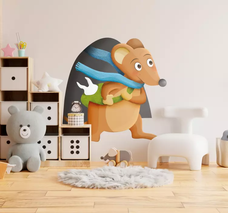 작은 마우스 perez 동화 스티커 - TenStickers