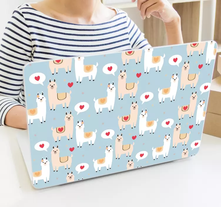 라마 패턴 동물 벽 스티커 - TenStickers