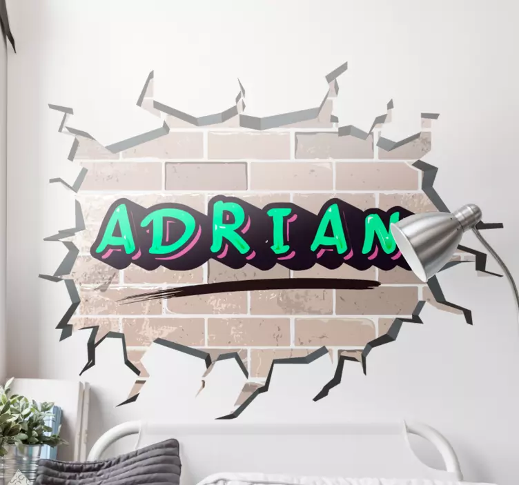 위치 벽 스티커 사용자 정의 가능한 벽 브레이크 - TenStickers