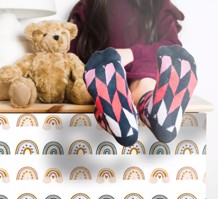 위치 벽 스티커 귀여운 무지개 패턴 - TenStickers