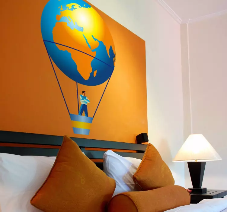 위치 벽 스티커 열기구 타기 - TenStickers