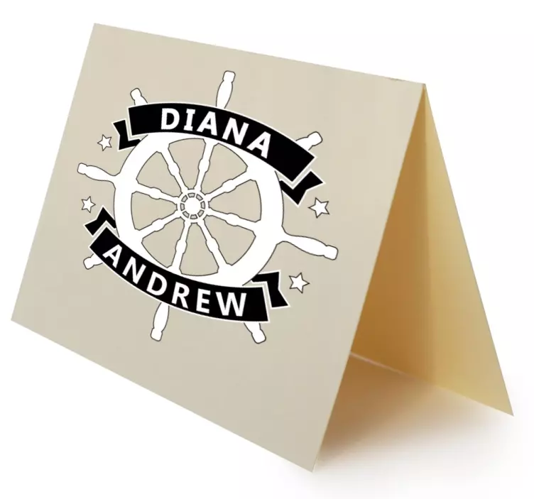 위치 벽 스티커 개인화된 이름과 휠 아트 - TenStickers