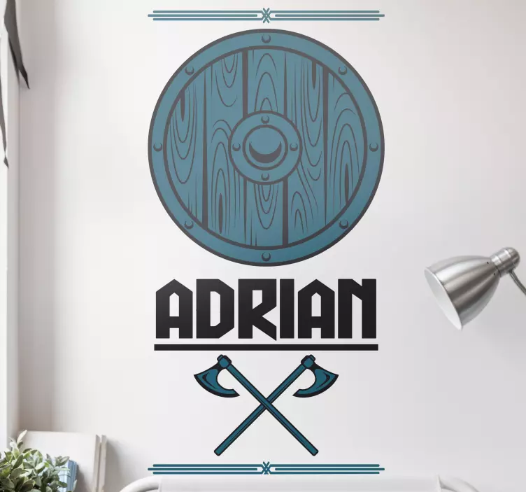 위치 벽 스티커 개인화된 방패 엠블럼 - TenStickers