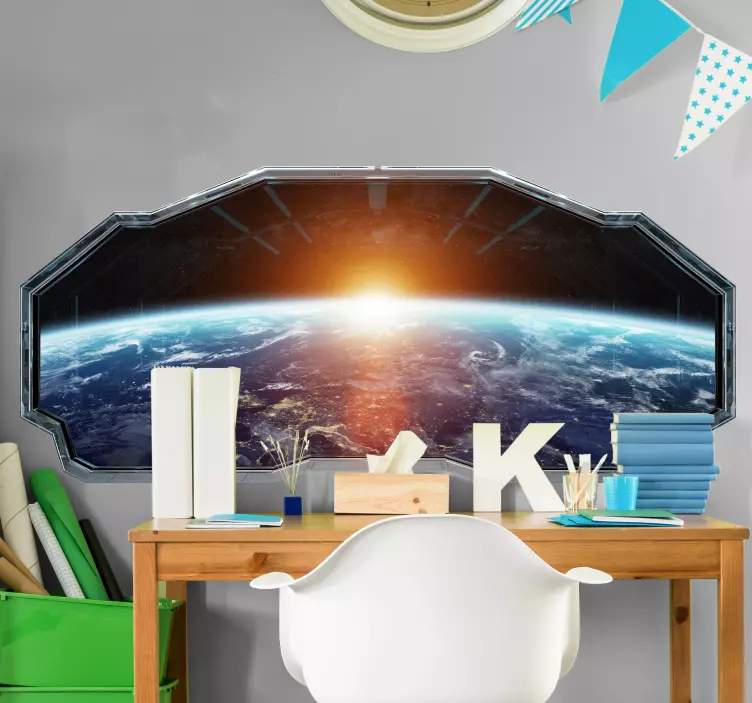 위치 벽 스티커 공간 전망 창 - TenStickers