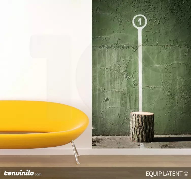 위치 벽 스티커 나무 그루터기 표식 - TenStickers