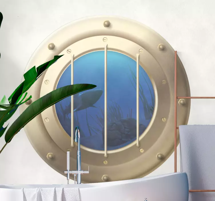 위치 벽 스티커 수중 포트홀 뷰 - TenStickers