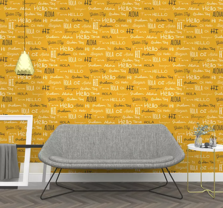 위치 벽 스티커 따뜻한 인사 패턴 - TenStickers