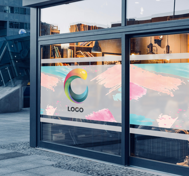 비닐 상점 간판 반투명한 곳에 로고 캐스트 - TenStickers