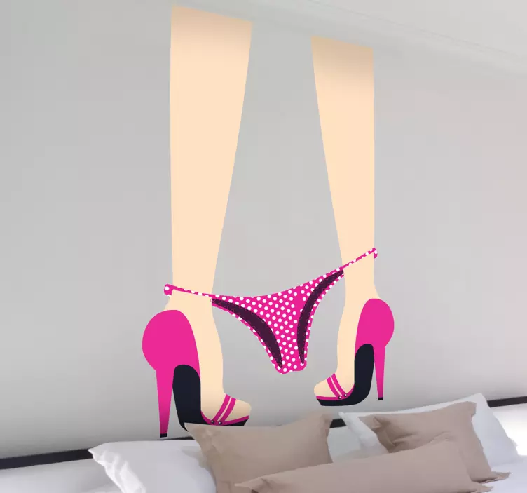 속옷을 잃고 에로틱 스티커 - TenStickers