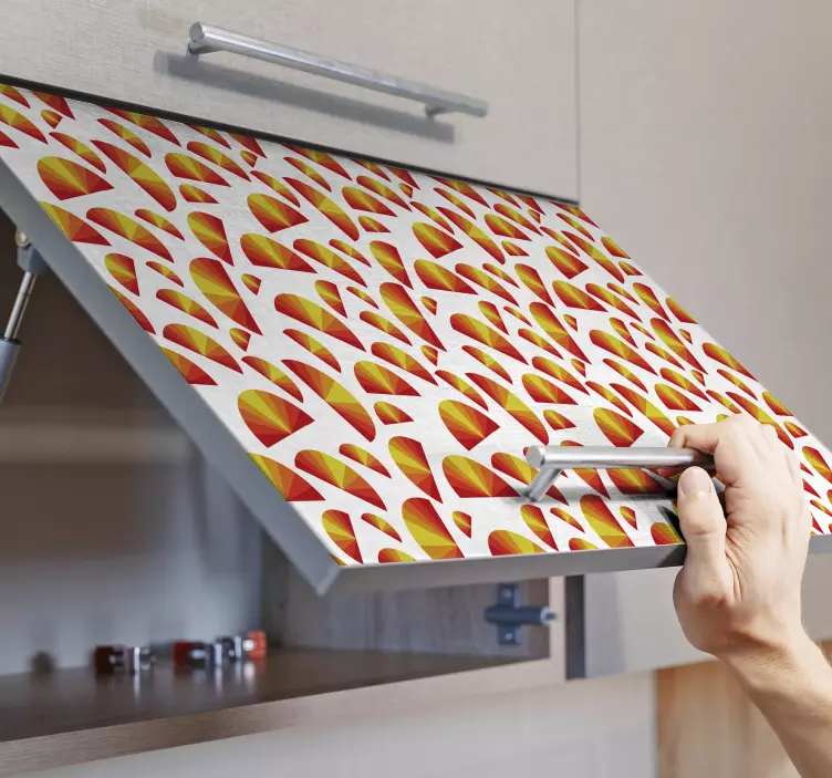 사랑 벽 스티커 다채로운 하트 패턴 - TenStickers