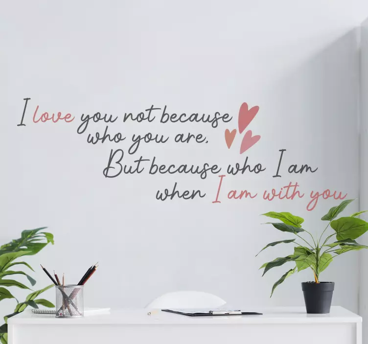 사랑 따옴표 벽 스티커 - TenStickers