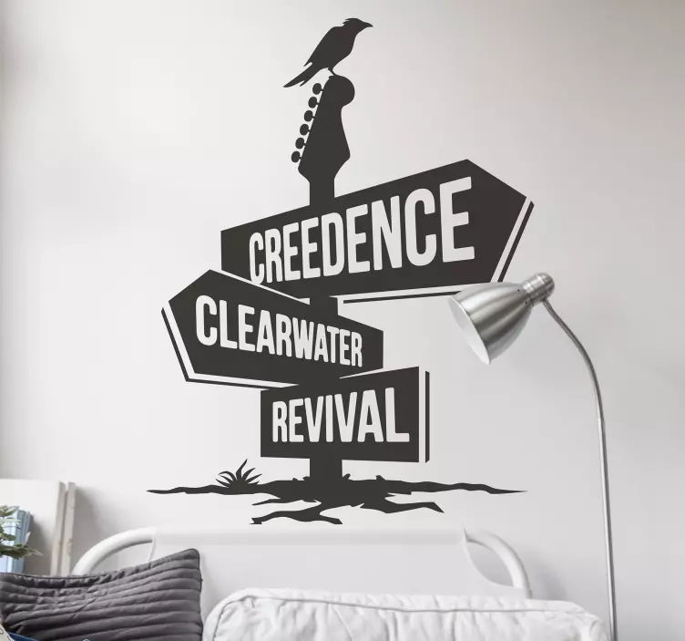 락 그룹 락 스티커와 마스트 기타 - TenStickers