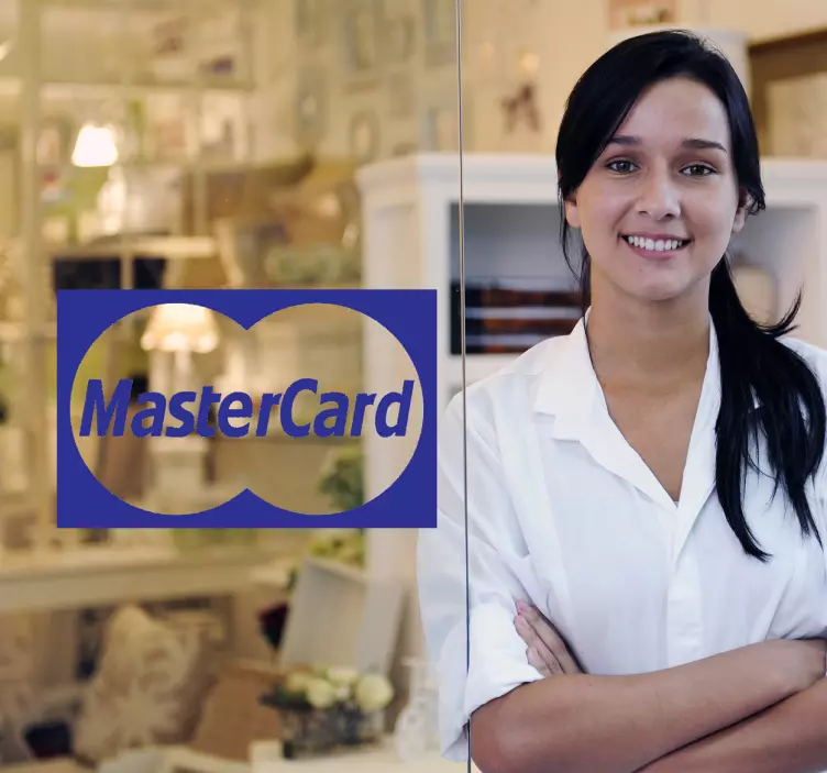 마스터 카드 유리 실루엣 스티커 - TenStickers