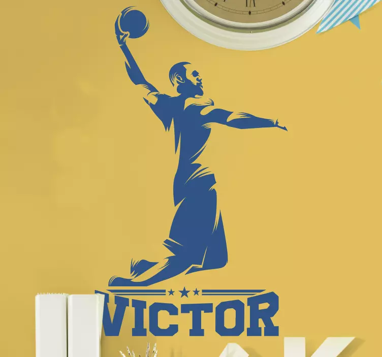 이름 벽을 가진 친구 농구 선수 스티커 - TenStickers