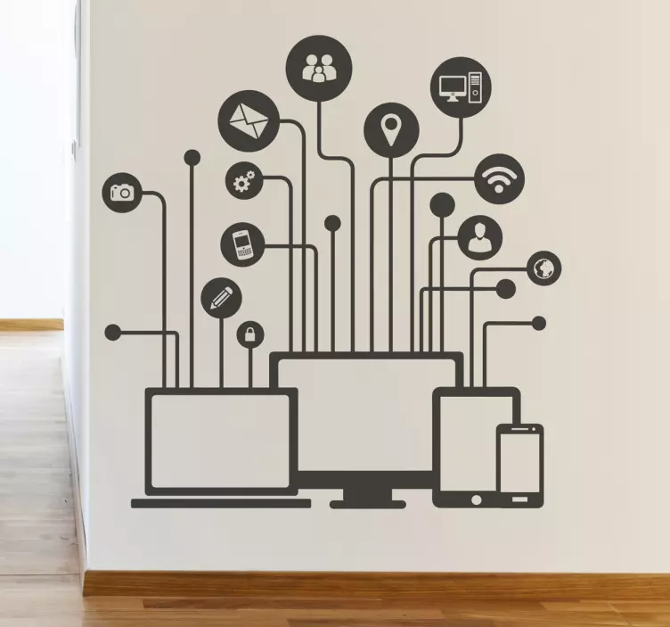 미디어 일러스트 장식 스티커 - TenStickers