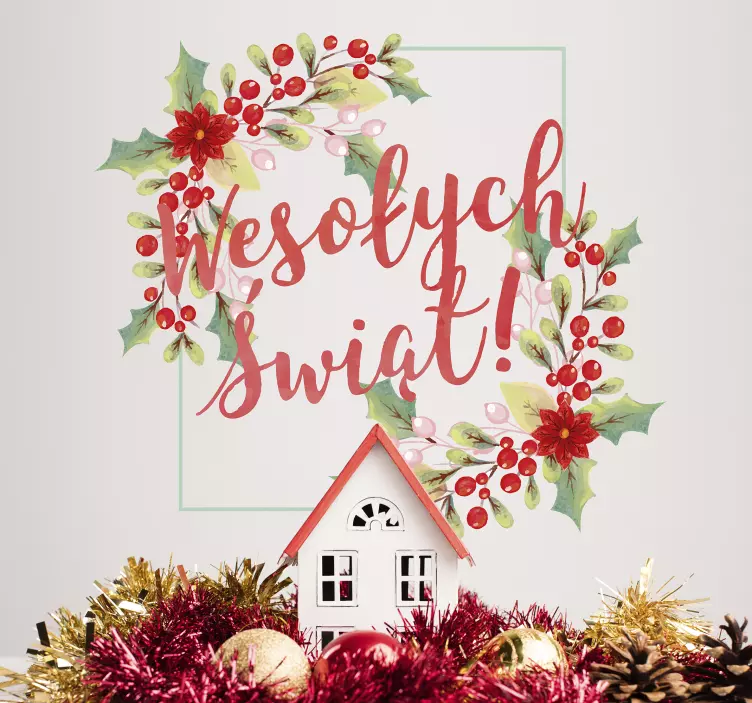 폴란드의 메리 크리스마스 스티커 - TenStickers