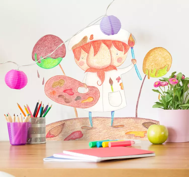 지저분한 아티스트 키즈 스티커 - TenStickers