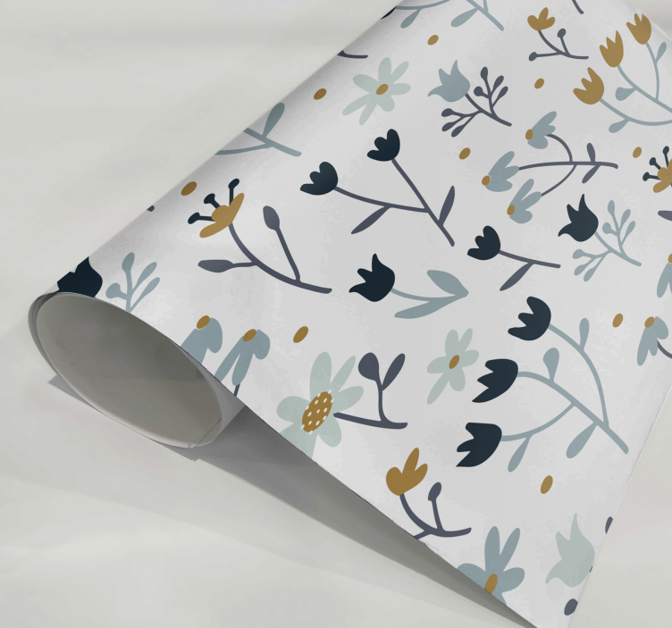 가구 스티커 미니멀리스트 꽃 - TenStickers