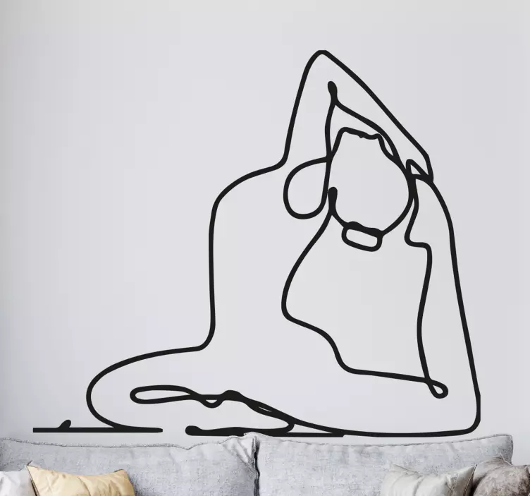 미니멀리스트 체조 인물 스티커 - TenStickers