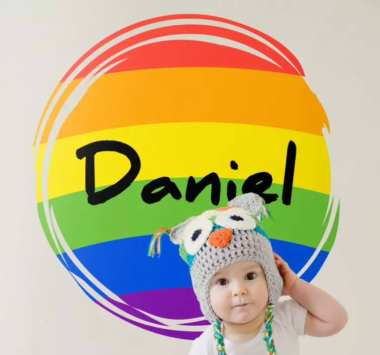 모던 효과 비닐 카펫 다채로운 맞춤 이름 - TenStickers