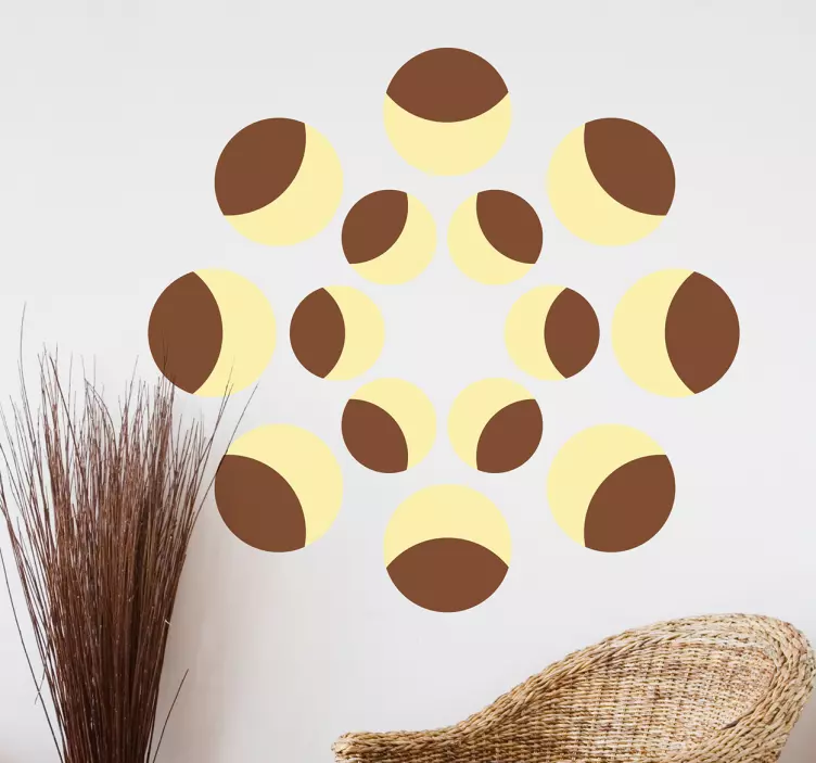 달의 위상 과학 스티커 - TenStickers