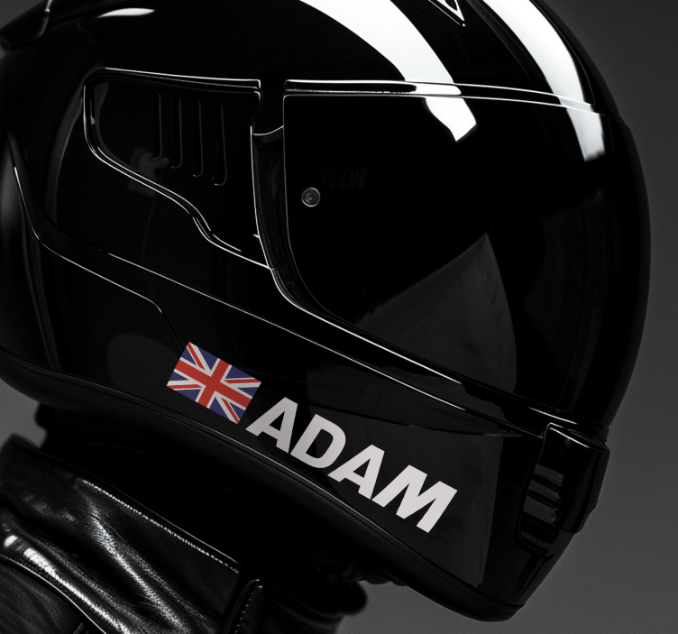 오토바이 스티커 깃발 디자인이 있는 이름 - TenStickers