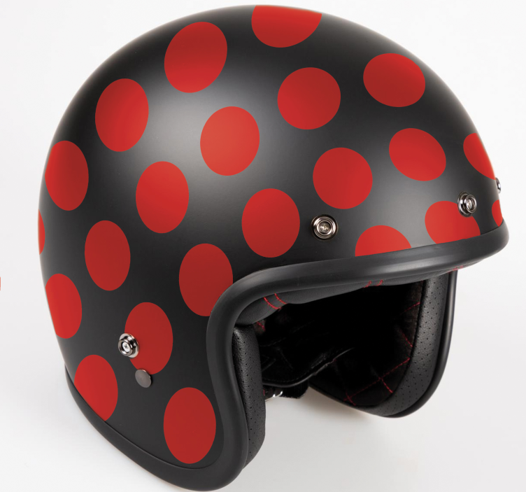 오토바이 스티커 빨간 점 세트 - TenStickers