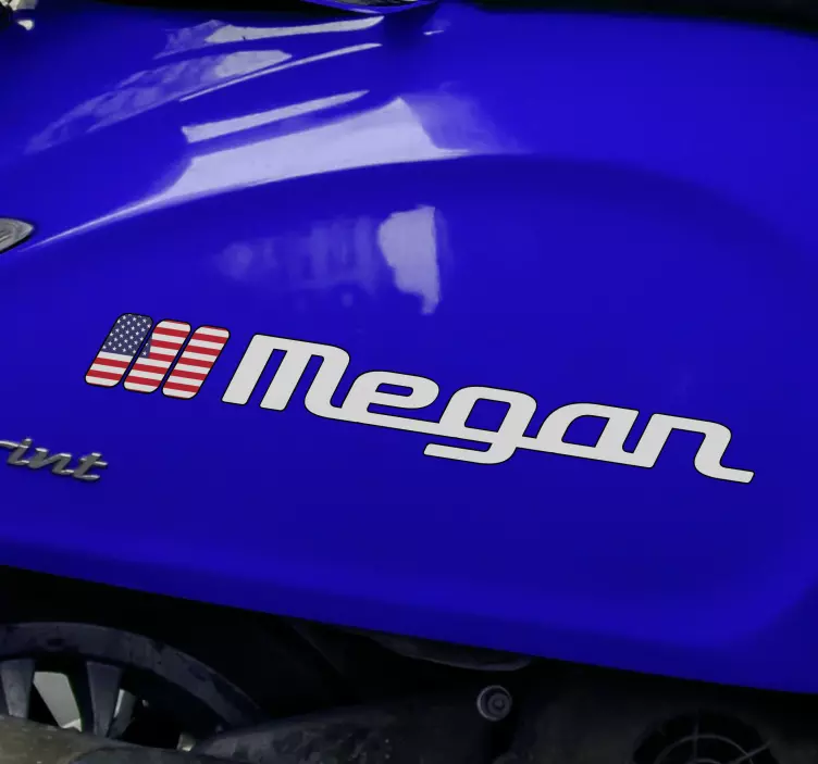 오토바이 스티커 미국 맞춤형 국기 - TenStickers