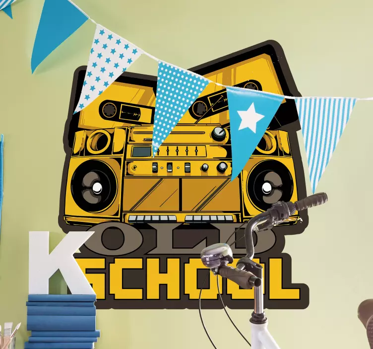 음악 벽 스티커 레트로 사운드 시스템 - TenStickers