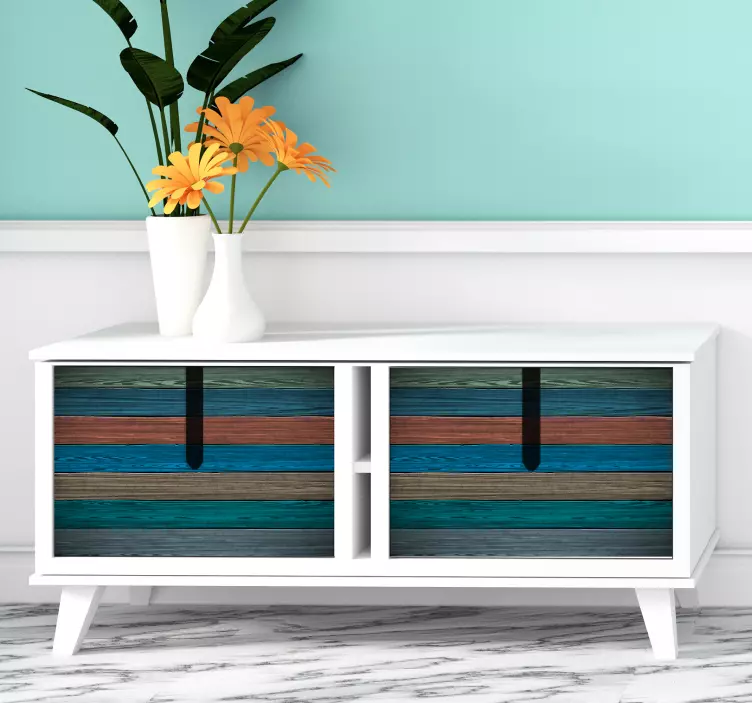 천연 나무 질감 가구 스티커 - TenStickers