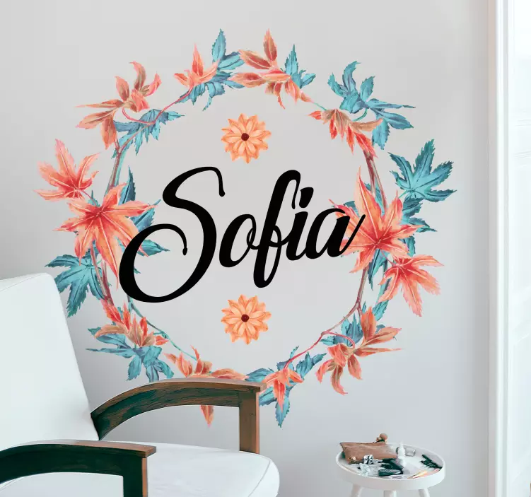 자연을 테마로 한 스티커 맞춤형 식물 배열 - TenStickers