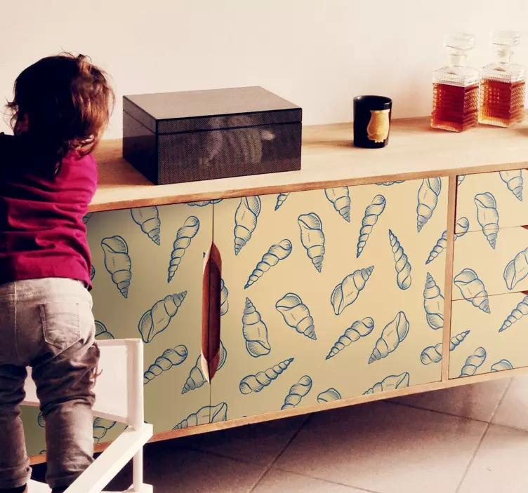 자연을 테마로 한 스티커 - 조개 모티프 구성 - TenStickers