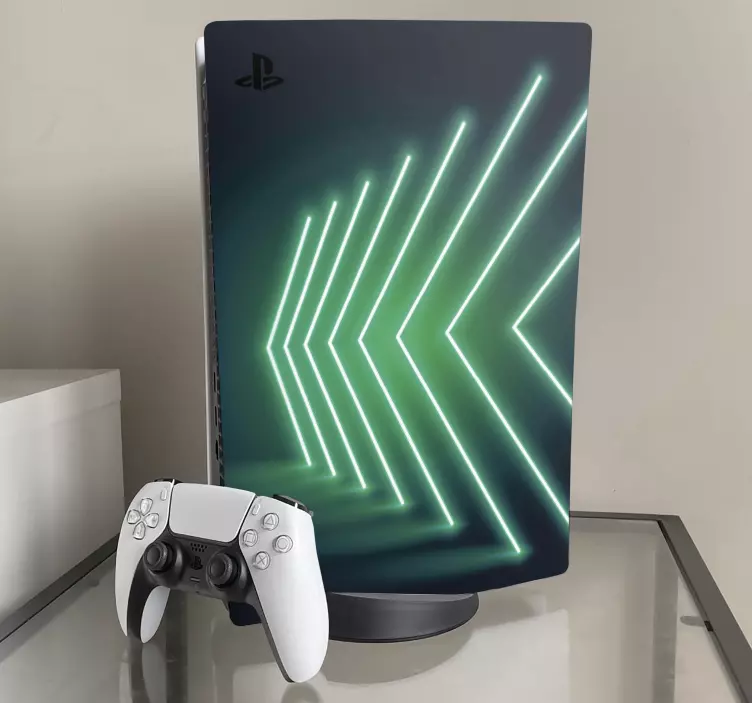 네온 불빛 화살표 ps5 스티커 - TenStickers