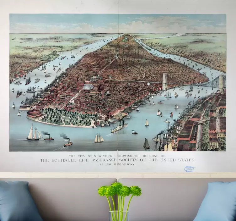 뉴욕 빈티지 스티커 - TenStickers