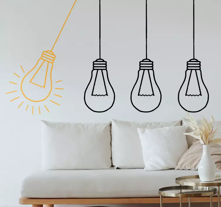 북유럽 전구 크리스마스 스티커 - TenStickers