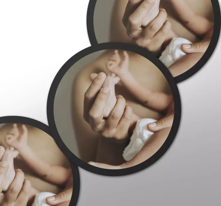 개체 벽 스티커 원형 이미지 업로드 아이콘 - TenStickers