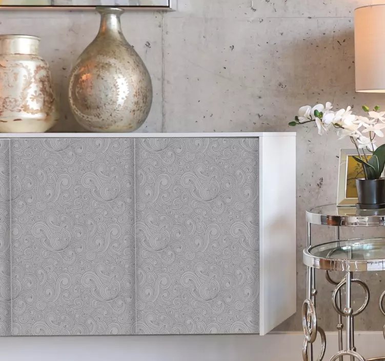 개체 벽 스티커 우아한 단색 패턴 - TenStickers