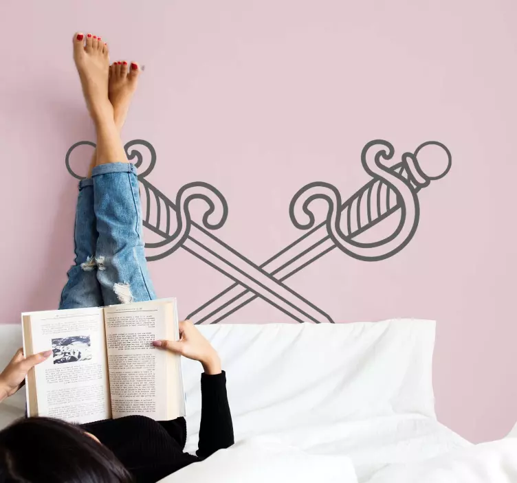 개체 벽 스티커 교차하는 날날 배열 - TenStickers